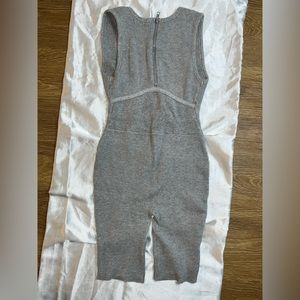 GREY OPEN BACK ZIP ROMPER SIZE M